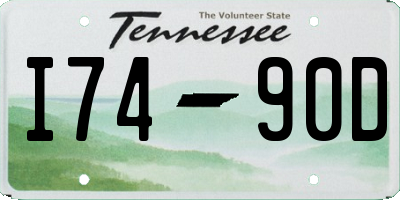 TN license plate I7490D