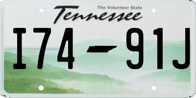 TN license plate I7491J