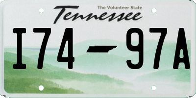 TN license plate I7497A