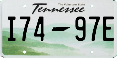 TN license plate I7497E