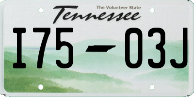 TN license plate I7503J