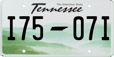 TN license plate I7507I