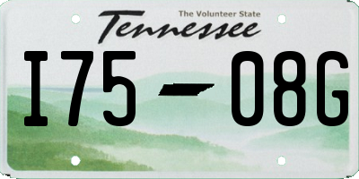 TN license plate I7508G