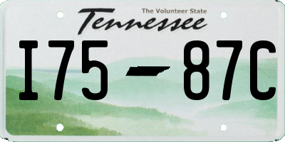 TN license plate I7587C