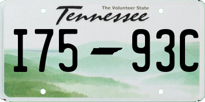 TN license plate I7593C