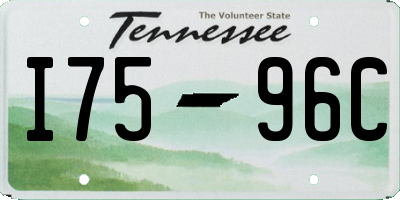 TN license plate I7596C