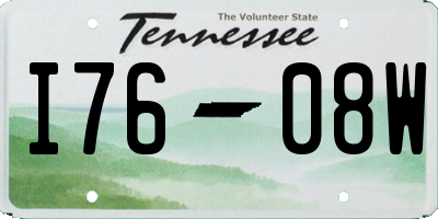 TN license plate I7608W