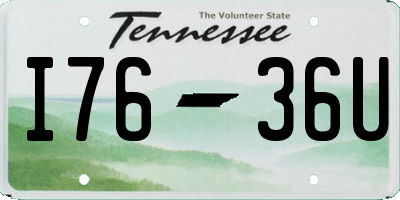 TN license plate I7636U