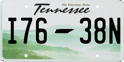 TN license plate I7638N
