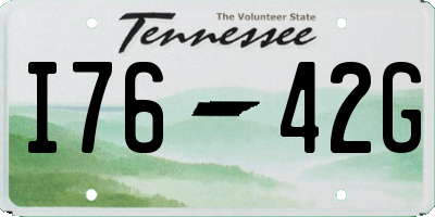 TN license plate I7642G