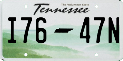 TN license plate I7647N