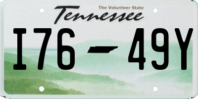 TN license plate I7649Y