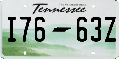 TN license plate I7663Z