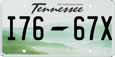 TN license plate I7667X