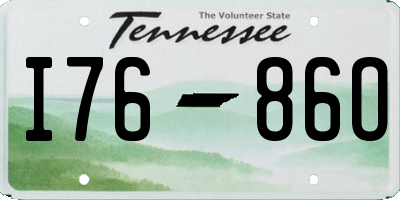 TN license plate I7686O