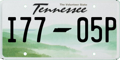 TN license plate I7705P