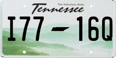 TN license plate I7716Q
