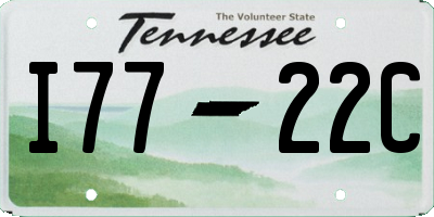 TN license plate I7722C