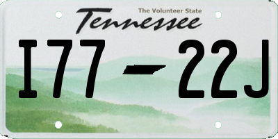 TN license plate I7722J
