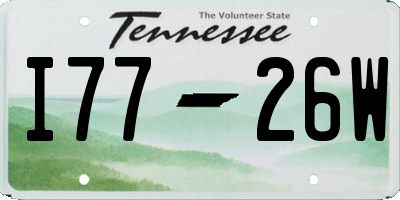 TN license plate I7726W