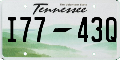 TN license plate I7743Q
