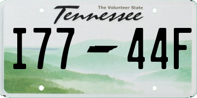 TN license plate I7744F