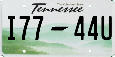 TN license plate I7744U