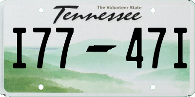 TN license plate I7747I
