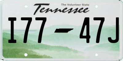TN license plate I7747J