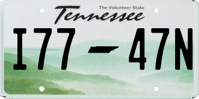 TN license plate I7747N