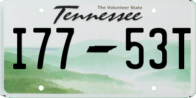 TN license plate I7753T
