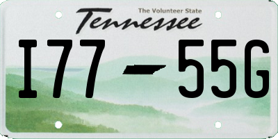 TN license plate I7755G