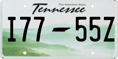 TN license plate I7755Z