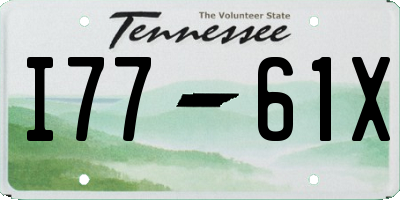 TN license plate I7761X