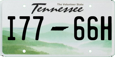 TN license plate I7766H