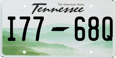 TN license plate I7768Q
