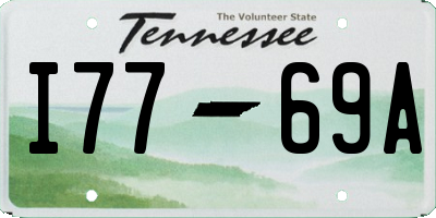 TN license plate I7769A