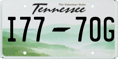 TN license plate I7770G