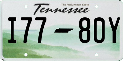 TN license plate I7780Y