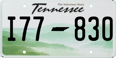 TN license plate I7783O