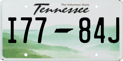 TN license plate I7784J