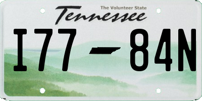TN license plate I7784N