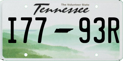 TN license plate I7793R