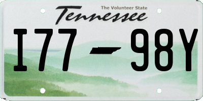 TN license plate I7798Y
