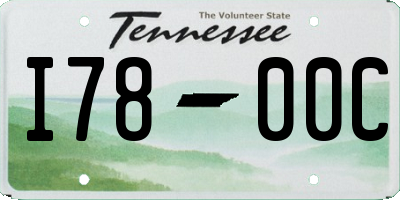 TN license plate I7800C