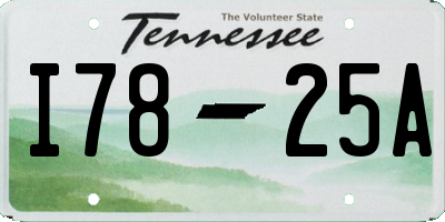 TN license plate I7825A