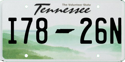 TN license plate I7826N