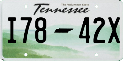 TN license plate I7842X