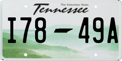 TN license plate I7849A