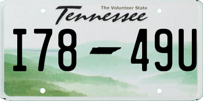TN license plate I7849U